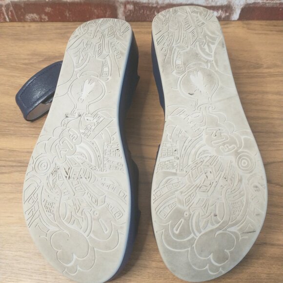 Fly London Sandal Womens Size 6.5 Blue Leather - Picture 9 of 9